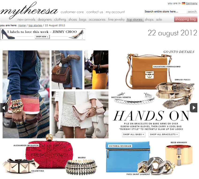Favorit online shop Mytheresa: Trend stories